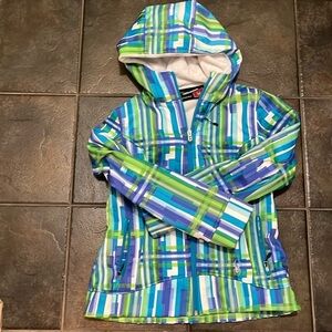 Spyder Women’s M Fall/Winter Jacket Plaid, Soft, Fuzzy Lined Ski Coat